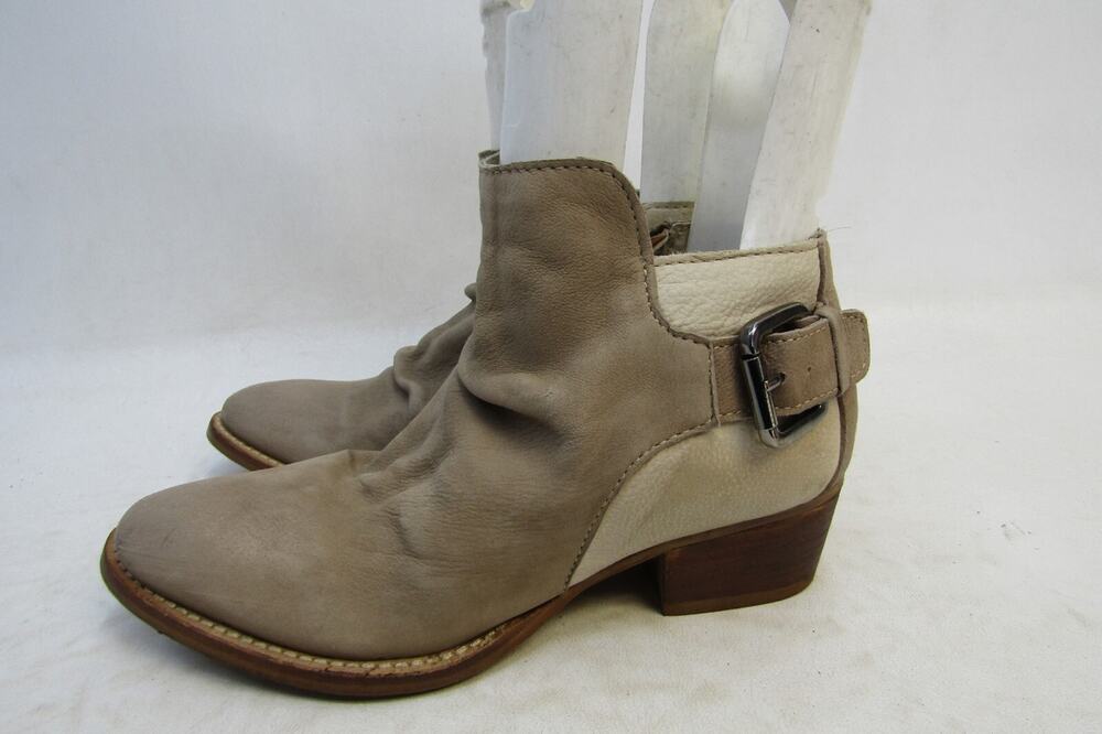 VERY VOLATILE Womens Sz 6 M Brown Leather Zip Buckle Ankle Fashion Boots Bootie